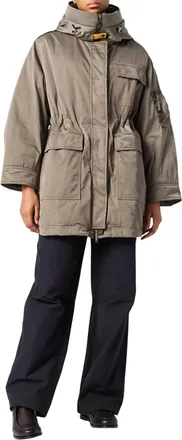 Parajumpers Nettie Parka Jacket In Olive Grey