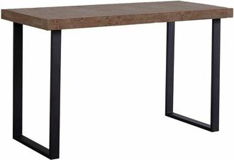 Home Heavenly Home Heavenly - Mesa De Estudio Darek, Escritorio Industrial, Tabla Madera, Patas Metal Color: Roble Americano - Negro