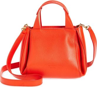 Ree Projects Mini Avy Pebbled Leather Top Handle Bag in Flame at Nordstrom