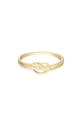 Adornia 14K Gold Plated Cubic Zirconia Knotted Band Ring at Nordstrom Rack, Size 7