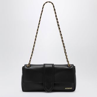 Jacquemus Cha&icirc;ne soft shoulder bag in black nappa leather