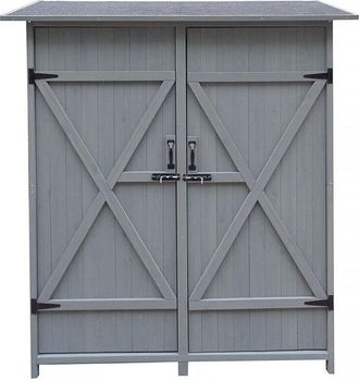 Habitat et Jardin Habitat Et Jardin - Caseta cobertizo para jardín Espacio - 140 x 49 x 162 cm - Antracita