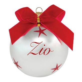 KASANOVA Pallina di Natale con scritta Zio 10 cm