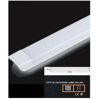 Trade Shop Trade Shop Traesio - Trade Shop - Plafoniera Led Slim 54w 120cm Sottopensile Ripiani Luce Calda Fredda Naturale