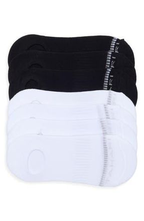 Elie Tahari 7-Pack Cushioned Performance Liner Socks in White/Black at Nordstrom Rack, Size 9/11