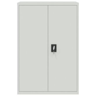 Berkfield Home Office Cabinet 90x40x140cm Steel Grey | Size: 90 x 40 x 140 cm
