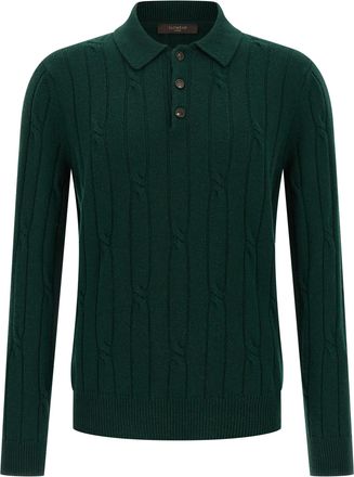 Zanone Braided Wool Polo Shirt