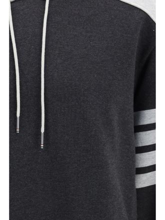 Thom Browne Colorblock Loopback Cotton Sweatshirt - Gray