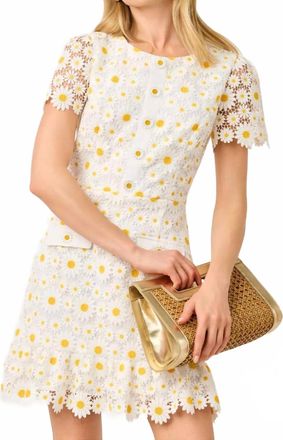 Lilly Pulitzer Peyton Skirted Romper In Resort White Fresh As A Daisy Lace