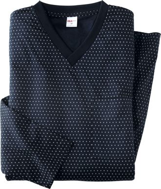 Isa Nachthemd ISA BODYWEAR Nachthemd langarm, Damen, Gr. XXL, N-Gr, dunkelblau, Obermaterial: 100% Baumwolle CO(Bio)., Kleider Nachthemd