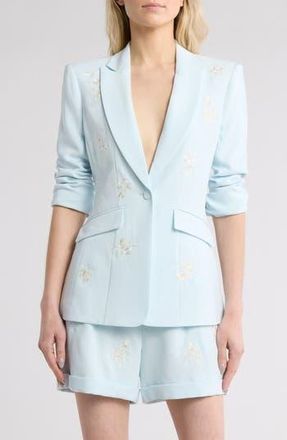 Cinq &agrave; Sept Cheyenne Wildflower Bouquet Blazer in Glacial Blue Multi at Nordstrom Rack, Size 2
