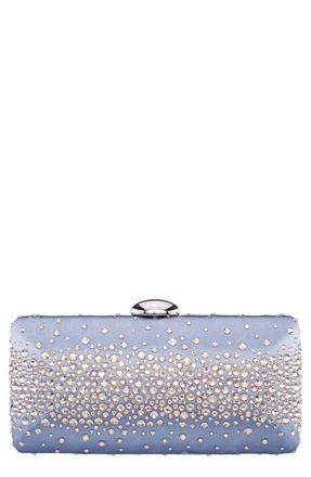 Nina Purity Frame Clutch in Icy Blue at Nordstrom