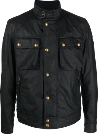 Belstaff Dknvy Dark Navy Bomberjack - Heren - Leren en Su&egrave;de Jassen - Blauw - XL - Jassen