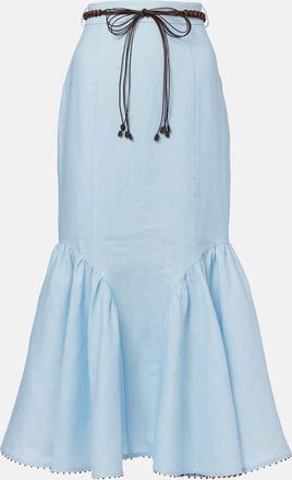 Zimmermann Gonna midi Rhiannon in lino