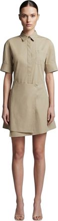 Loewe Beige Shirt Collar Mini Dress