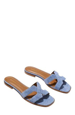 Margaux Eyewear The MX Sandal in Denim Suede at Nordstrom, Size 38.5