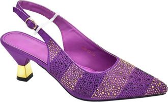 Generic African Shoe Bag Set Wedding Rhinestones Lady Pumps