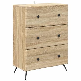 vidaXL Cajonera 66 X 34,5 X 90 Cm Madera De Ingenier&iacute;a Roble Sonoma Vidaxl