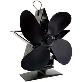 OEM Ventilador De 4 Aspas Para Estufa De Le&ntilde;a Con Term&oacute;metro - Ventilador De Chimenea Accionado Por Calor, Silencioso Y Con Protecci&oacute;n Contra Sobrecalenta