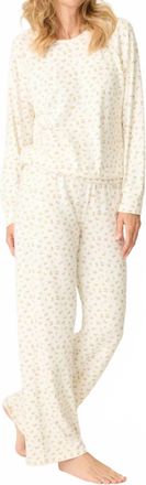 PJ Salvage Full Of Love Floral Pajama Set In Ivory