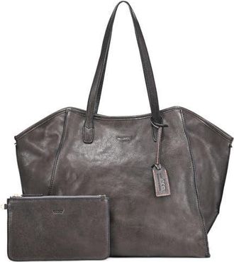 OLD TREND Iris Genuine Leather Soft Structured Carryall Tote in Grey at Nordstrom