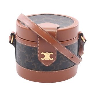 Celine Pre-owned Celine Small Triomphe Coated Canvas Tambour Crossbody Ladies HL4CVDHN53P7N874