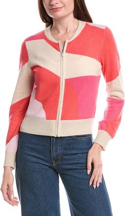 Isla Kali Geo Intarsia Cashmere Bomber Jacket