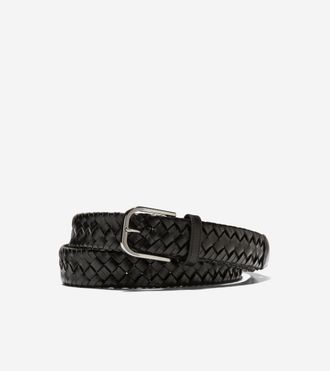 Cole Haan Mens Westhampton Leather Stretch Belt - Black Size 32