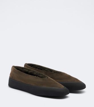 Le Monde Beryl Le Monde B&eacute;ryl Apres Ski shearling-lined suede ballet flats