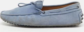 Tod's Tods Blue Suede Slip On Loafers