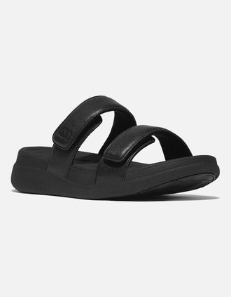 FitFlop Womens Fitflop F-Mode Go Polyurethane Womens All Black Sandals - Size: 6