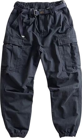 Generic Mens Work Cargo Trousers,Loose Casual Work Pants Camouflage Tratical Pants Combat Cargo Trousers Outdoor Military Work Pant with Multi-Pocket (Grey, L