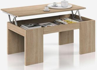 For&eacute;s Mesa Centro elevable Flow Roble