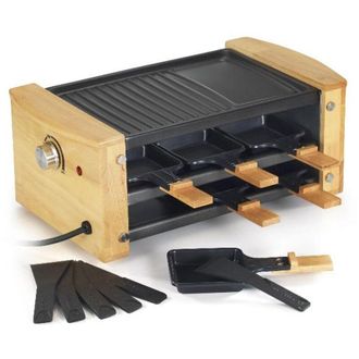 KitchenChef macchina per raclette 6 persone 900w + grill - kcwood.6rp - kitchen chef
