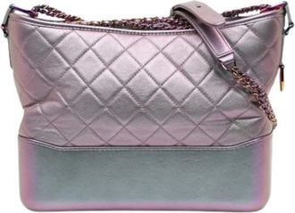 Chanel Pre-owned Leather Crossbody Bag - Dames - Vintage Schoudertas - Paars - ONE Size - Leer - Vintage
