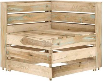 vidaXL Sof&aacute; De Esquina De Palets De Jard&iacute;n Madera De Pino Impregnada Vidaxl
