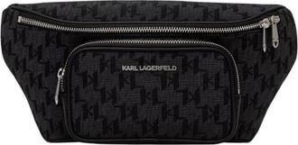 Karl Lagerfeld K/Monogram Belt Bag - Heren - Heuptassen - Zwart - ONE Size - Tassen