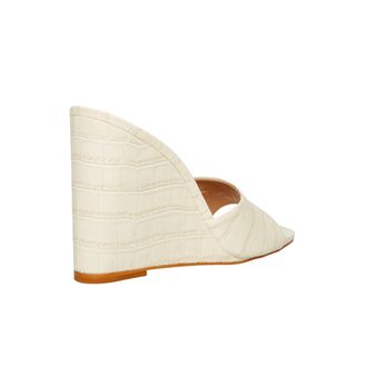 Steve Madden Veles Wedge Sandal Bone Croco VELE01S1 Womens