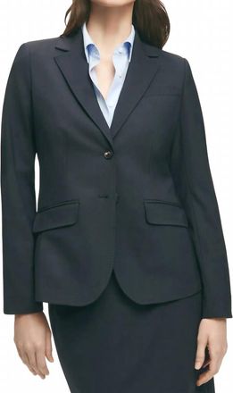 Brooks Brothers Stretch Wool Jacket In Navy