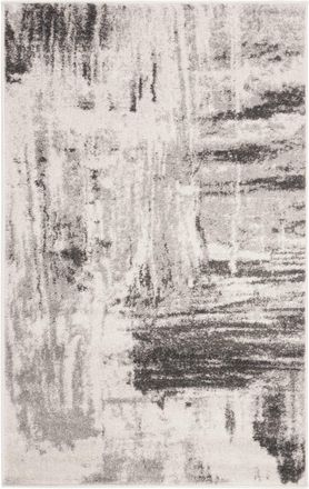 Safavieh Alfombra abstracto moderno de polipropileno blanco/gris, 122 x 183 cm