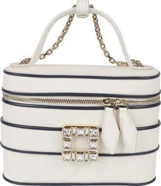 Roger Vivier Handbags, female, White, Size: ONE SIZE Micro Vanity Tr&egrave;s Vivier Leather Bag