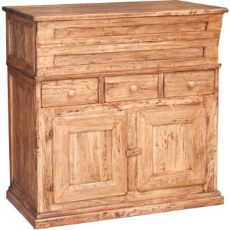 Biscottini International Biscottini - Artesa De Madera Maciza De Tilo Acabado Con Efecto Natural 100x55x101 Cm