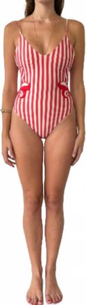 Carolina K Womens Marietta One Piece In Red Stripe