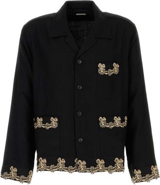 Bode Black Wool Shirt