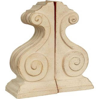 Biscottini International Biscottini - Fermalibri per mensole 21x10x23 cm Reggi libri per mensole Fermalibri legno Ferma libri per libreria con finitura naturale