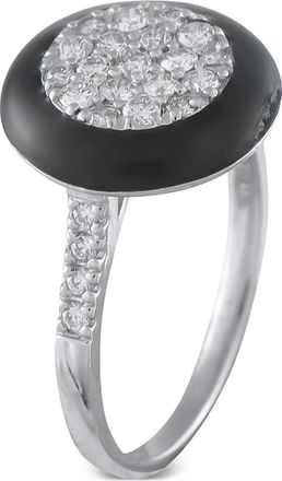 Luxury Bazaar Anello da cocktail in platino con diamanti - Argento