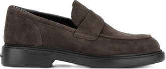 Hogan Brown Suede Penny Loafers