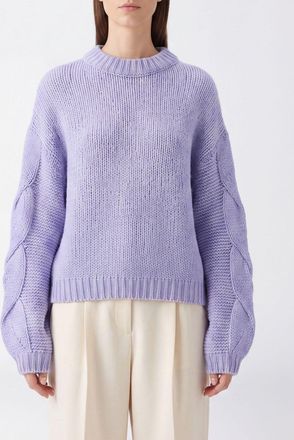Lisa Yang Maglia girocollo relaxed fit in puro cashmere con spalle cadute