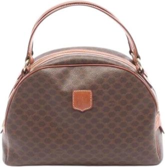 Celine Pre-owned Handbags, female, Brown, Size: ONE SIZE Pre-owned Vintage Canvas Handbag