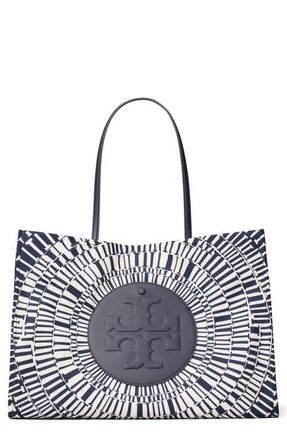 Tory Burch Ella Print Tote in Navy Circle at Nordstrom